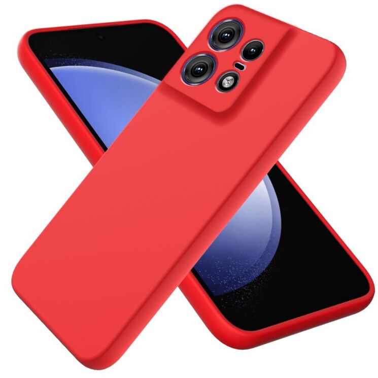 Защитный чехол Deexe Silicone Case для Motorola Edge 50 Pro - Red: фото 1 из 8