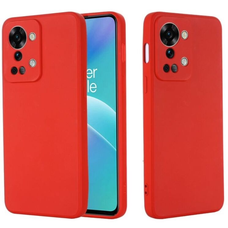 Защитный чехол Deexe Silicone Case для OnePlus Nord 2T - Red: фото 1 из 7