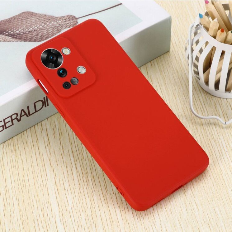 Защитный чехол Deexe Silicone Case для OnePlus Nord 2T - Red: фото 3 из 7
