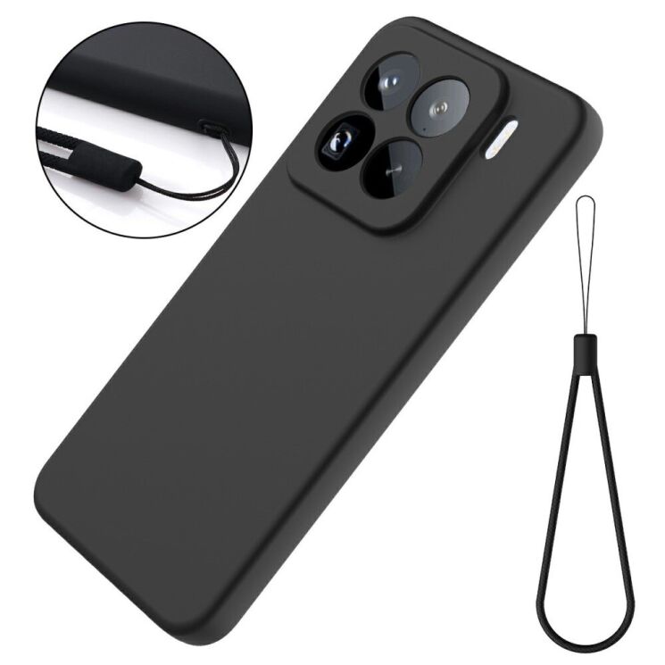 Защитный чехол Deexe Silicone Case для Xiaomi 15 Pro - Black: фото 2 из 8