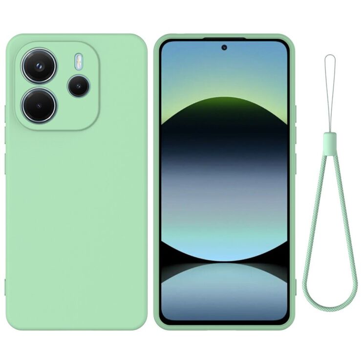 Защитный чехол Deexe Silicone Case для Xiaomi Redmi Note 14 4G - Green: фото 1 из 9