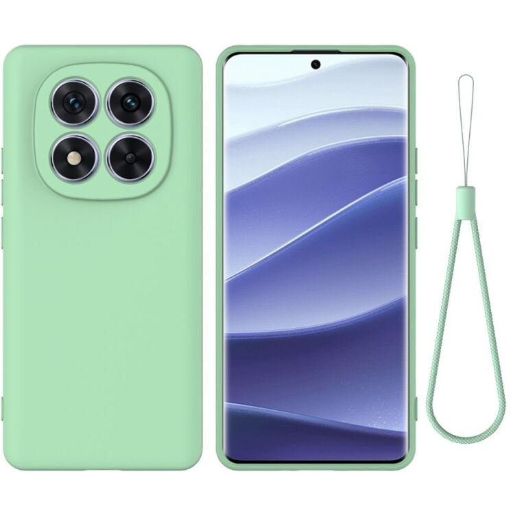 Защитный чехол Deexe Silicone Case для Xiaomi Redmi Note 14 Pro Plus - Green: фото 1 из 7