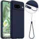 Защитный чехол Deexe Silicone Case with MagSafe для Google Pixel 8 - Dark Blue (325776DB). Фото 1 из 9