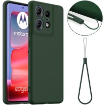 Защитный чехол Deexe Silicone Case with MagSafe для Motorola Edge 50 Pro - Dark Green: фото 1 из 9