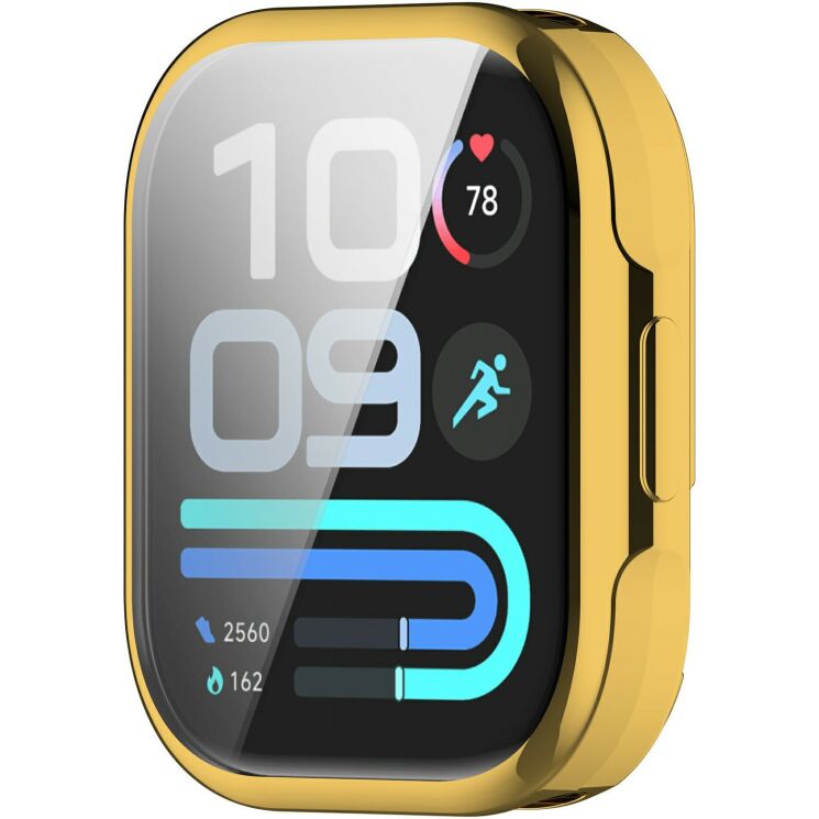 Захисний чохол Deexe Silicone Frame для Xiaomi Redmi Watch 6 Lite - Gold: фото 3 з 6