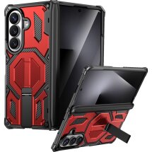 Захисний чохол Deexe Tank Stand для Samsung Galaxy Fold 8 Ultra / Fold 7 - Red: фото 1 з 10