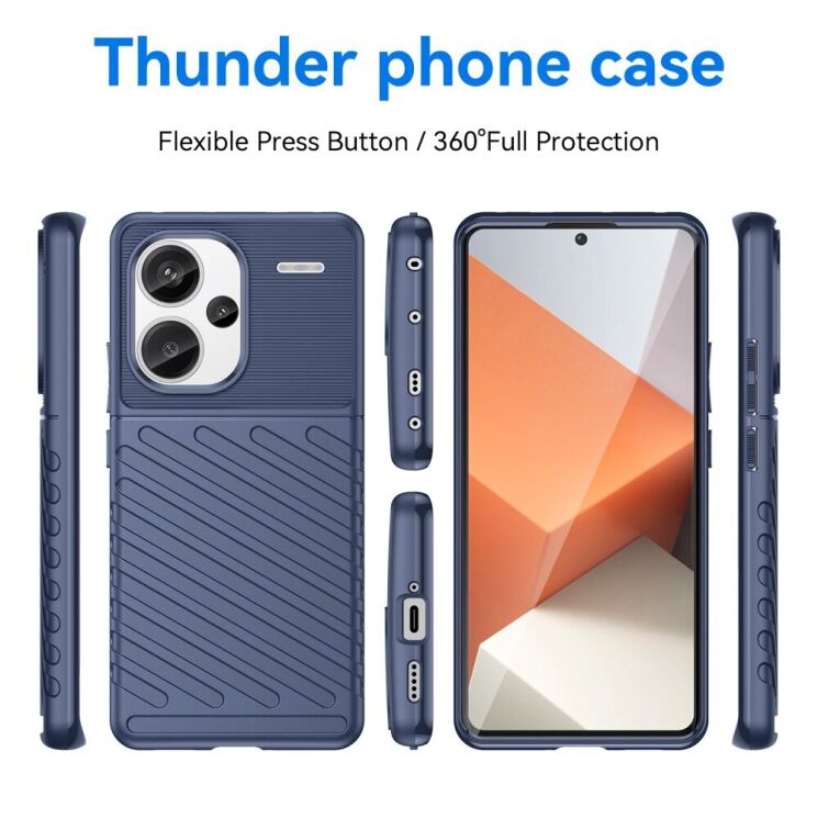 Захисний чохол Deexe Thunder Series для Xiaomi Redmi Note 13 Pro+ - Blue: фото 8 з 8