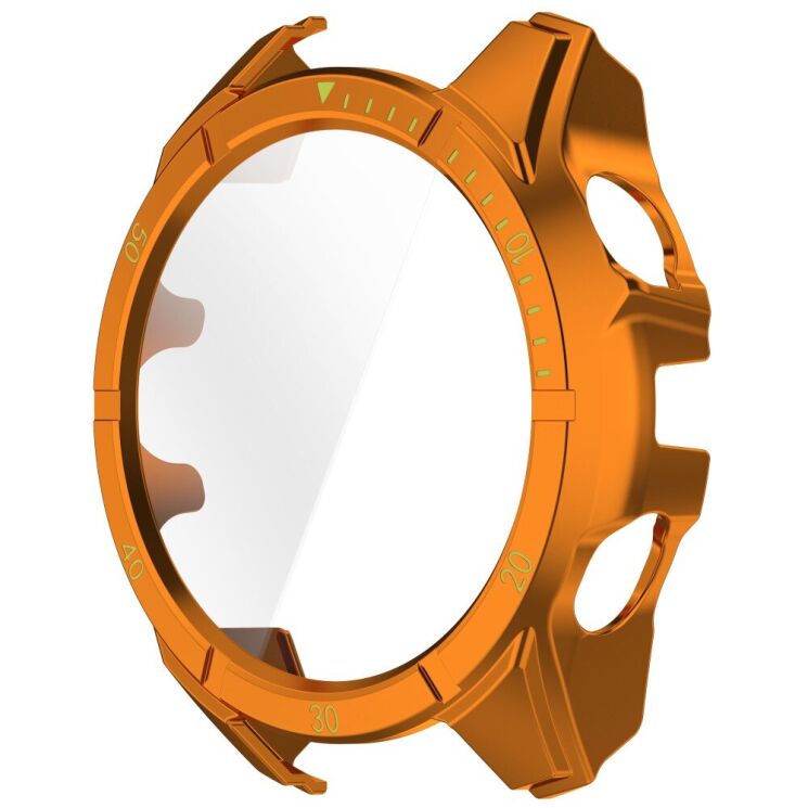 Защитный чехол Deexe Watch Case для Garmin Fenix 8 (47mm) - Orange / Green: фото 2 из 7
