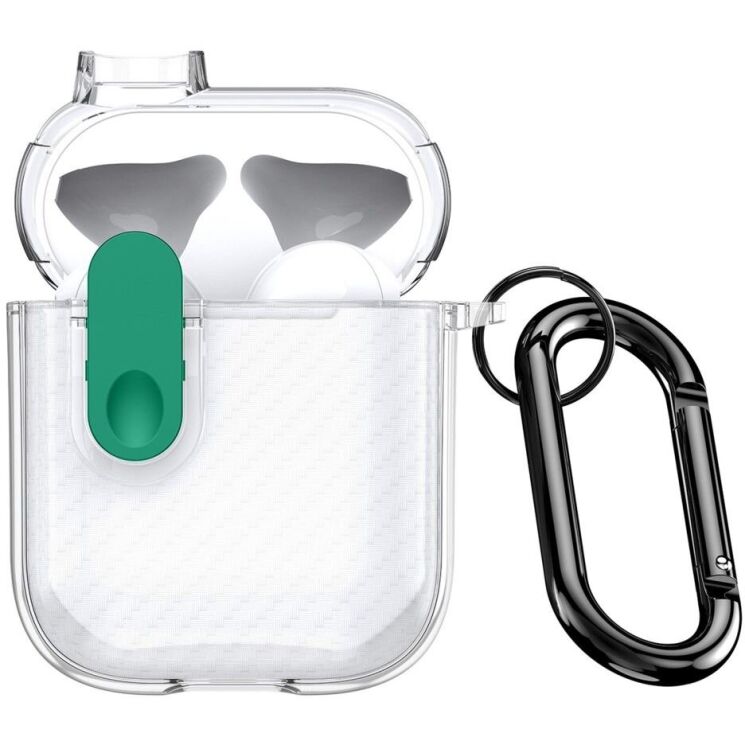 Защитный чехол DUX DUCIS PECK Series для Apple AirPods 1 / 2 - Clear Green: фото 1 из 19