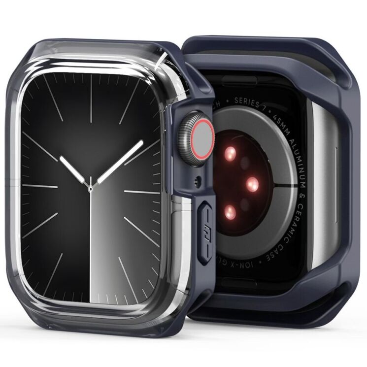 Захисний чохол Dux Ducis Tamo Series для Apple Watch 45 mm (7 / 8 / 9 Series) - Transparent Midnight: фото 2 з 11