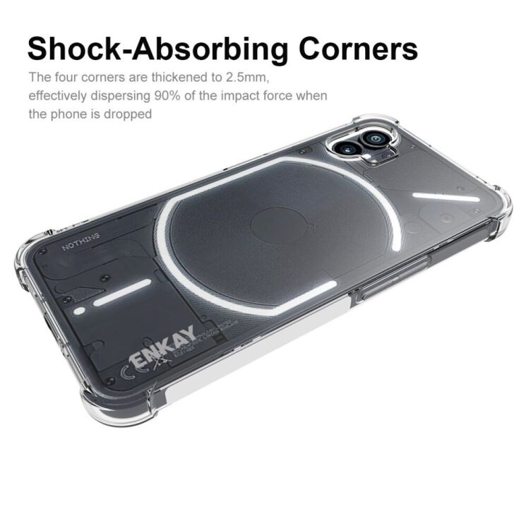 Защитный чехол ENKAY AirBag Case для Nothing Phone (1) - Transparent: фото 3 из 6