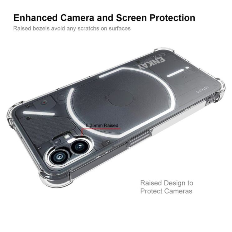 Защитный чехол ENKAY AirBag Case для Nothing Phone (1) - Transparent: фото 4 из 6