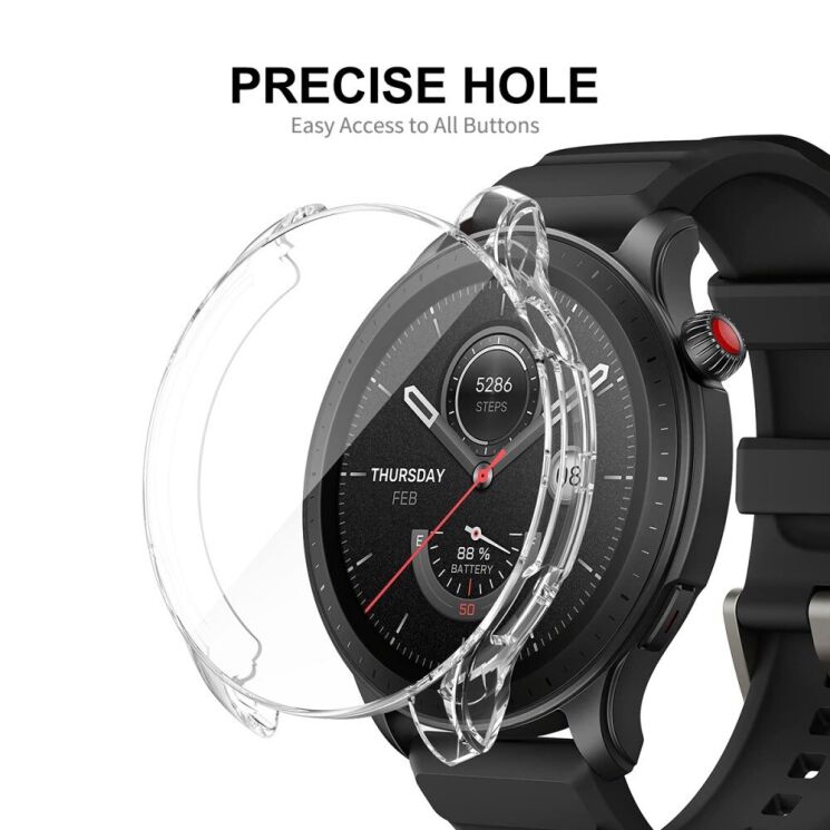 Захисний чохол Enkay Clear Case для Xiaomi Amazfit GTR 4 - Transparent: фото 4 з 6