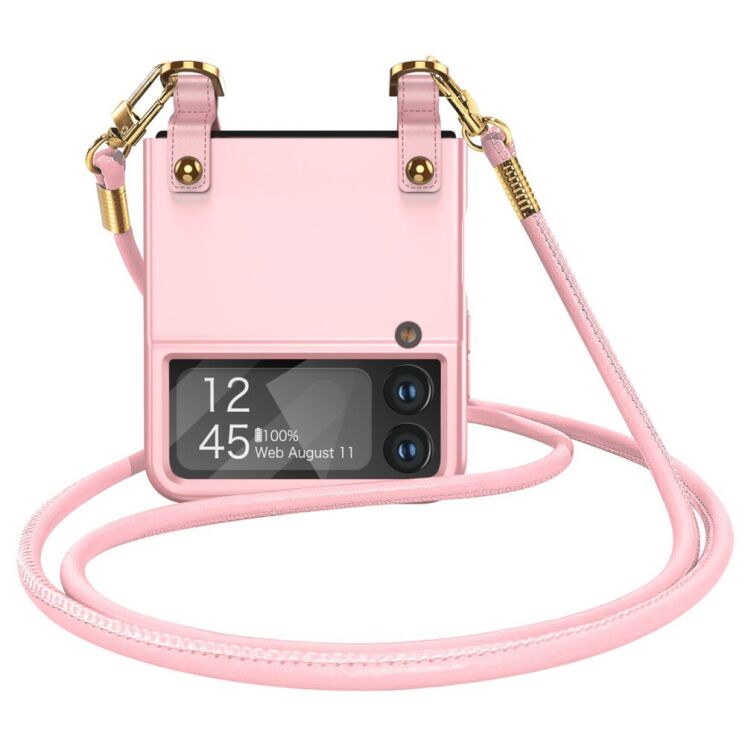 Защитный чехол GKK Crossbody для Samsung Galaxy Flip 4 - Pink: фото 1 из 6