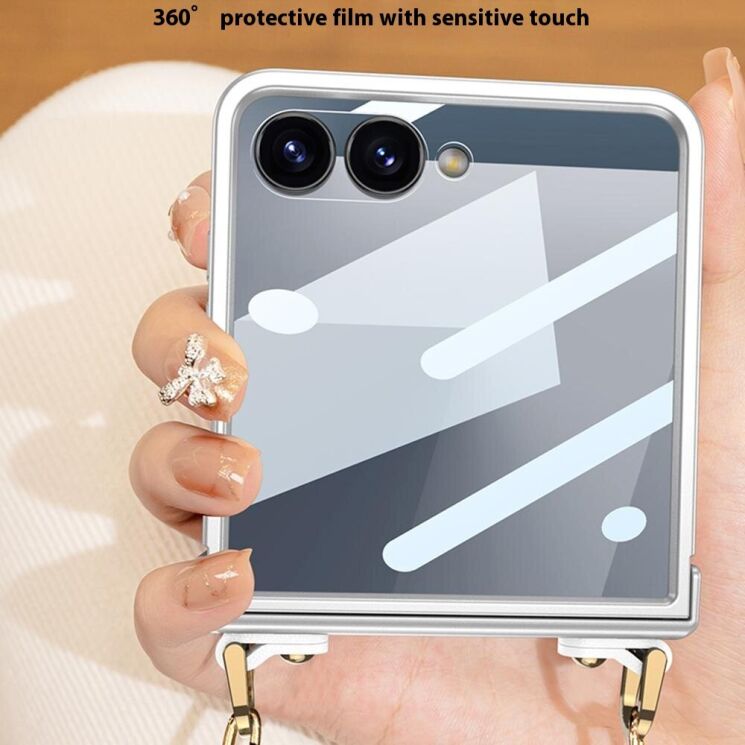 Захисний чохол GKK Slim Strap для Samsung Galaxy Flip 7 - Black: фото 5 з 9