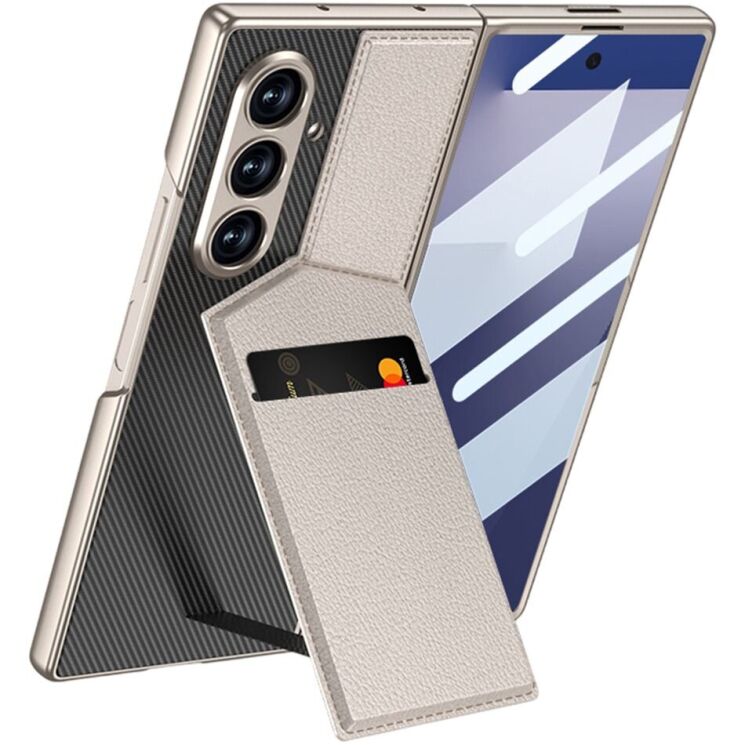 Захисний чохол GKK Wallet Kickstand для Samsung Galaxy Fold 7 - Titanium Grey: фото 1 з 9