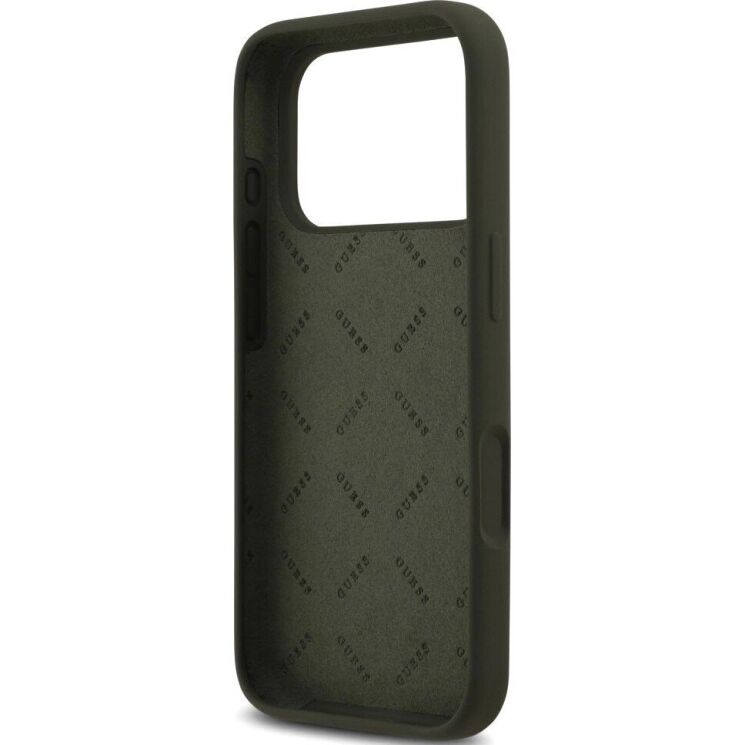 Защитный чехол Guess Silicone Big 4G Script для iPhone 17 Pro Max (GUHCP17XSC4GSMA) - Khaki: фото 7 из 8