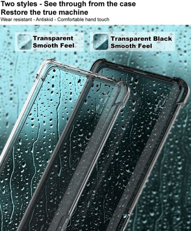 Защитный чехол IMAK Airbag MAX Case для Samsung Galaxy S22 (S901) - Transparent Black: фото 8 из 13