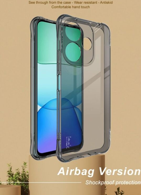 Защитный чехол IMAK Airbag MAX Case для Xiaomi Redmi 13 - Transparent: фото 7 из 12