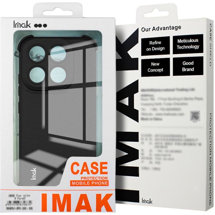 Защитный чехол IMAK Airbag Sand Case для OnePlus 15R / Ace 6 / Ace 6T - Matte Black: фото 7 из 7
