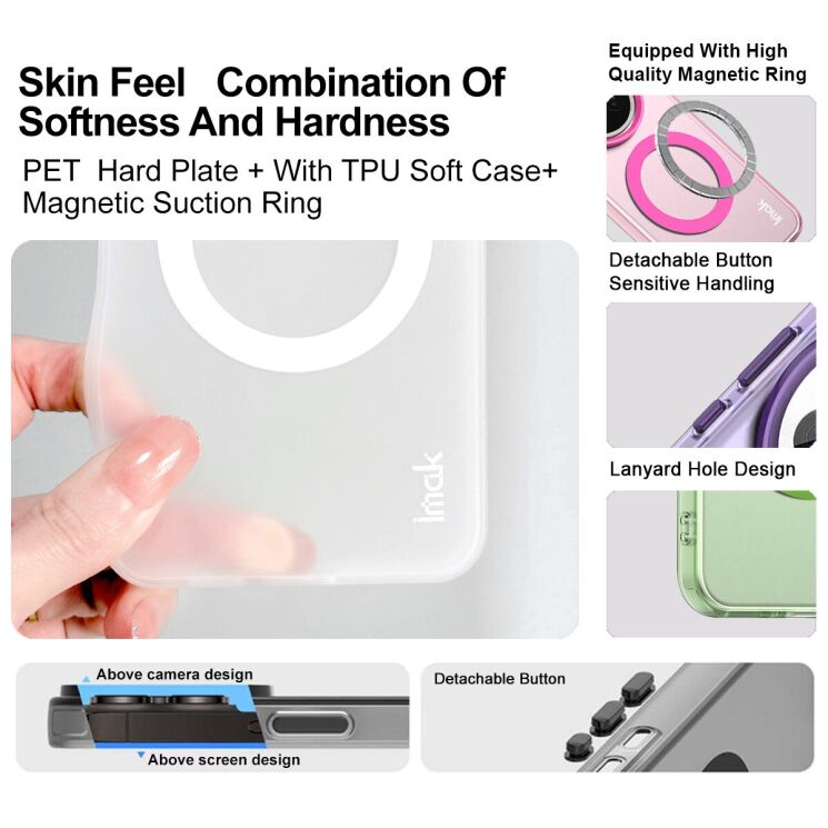 Защитный чехол IMAK Candy Series Magnetic для Samsung Galaxy S26 Ultra (S948) - Black: фото 4 из 6