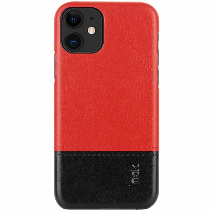 Защитный чехол IMAK Leather Series для Apple iPhone 11 - Red / Black: фото 2 из 9