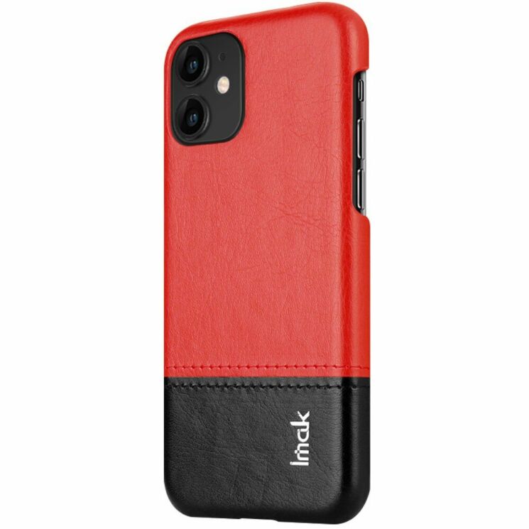 Защитный чехол IMAK Leather Series для Apple iPhone 11 - Red / Black: фото 3 из 9