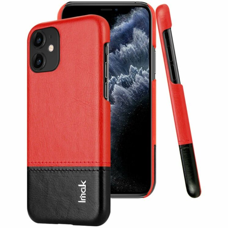 Защитный чехол IMAK Leather Series для Apple iPhone 11 - Red / Black: фото 1 из 9