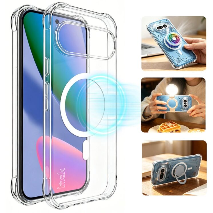 Защитный чехол IMAK Space Shield MagSafe для Google Pixel 11 - Transparent: фото 3 из 11