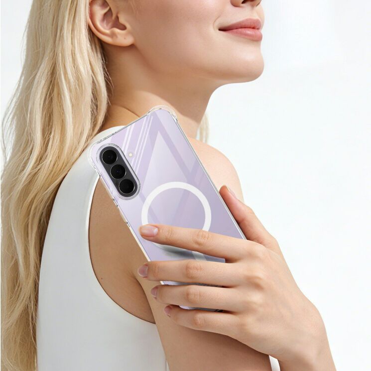 Захисний чохол IMAK Space Shield MagSafe для Samsung Galaxy A37 (A376) - Transparent: фото 9 з 10