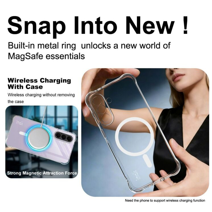 Захисний чохол IMAK Space Shield MagSafe для Samsung Galaxy A37 (A376) - Transparent: фото 5 з 10