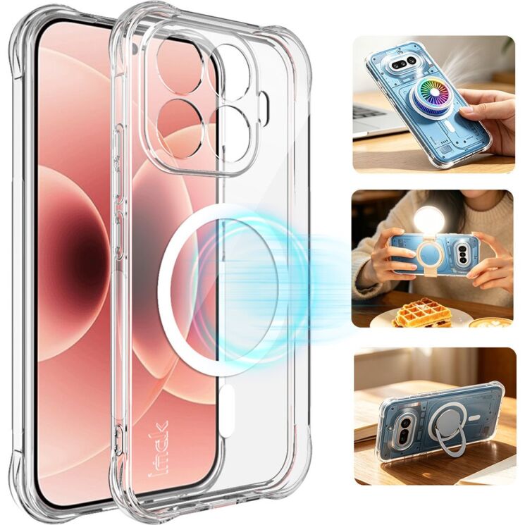 Защитный чехол IMAK Space Shield MagSafe для Xiaomi 17T - Transparent: фото 3 из 9