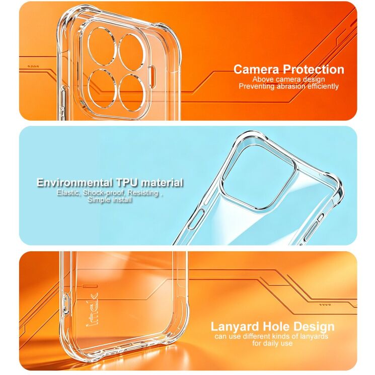 Защитный чехол IMAK Space Shield MagSafe для Xiaomi 17T - Transparent: фото 7 из 9