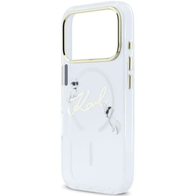 Захисний чохол Karl Lagerfeld IML Choupettes Karl Script Logo MagSafe для iPhone 17 Pro (KLHMP17L5HKSCAH) - Clear: фото 6 з 8