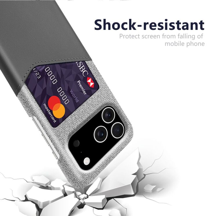 Защитный чехол KSQ Business Pocket для Apple iPhone 17 Pro - Grey: фото 2 из 4