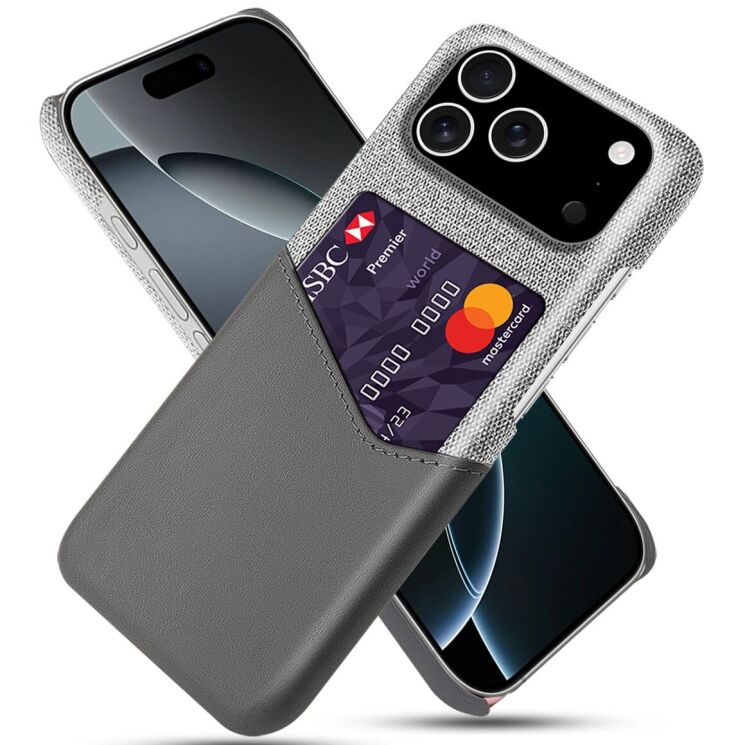 Защитный чехол KSQ Business Pocket для Apple iPhone 17 Pro - Grey: фото 1 из 4