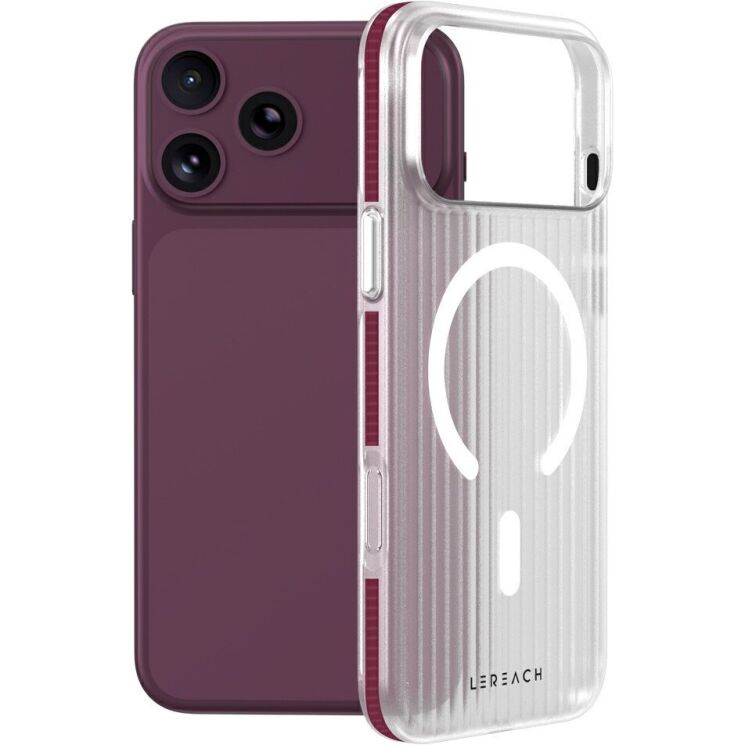Защитный чехол LEREACH TOC Magnetic для iPhone 18 Pro Max - Dark Cherry: фото 1 из 12