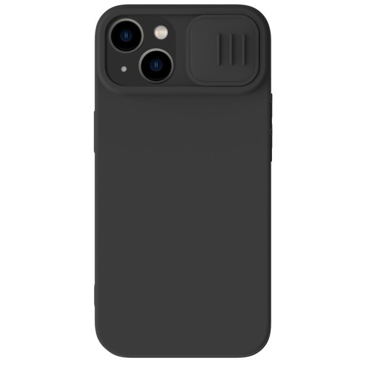 Защитный чехол NILLKIN CamShield Silky Magnetic Silicone Case для Apple iPhone 14 - Black: фото 1 из 14
