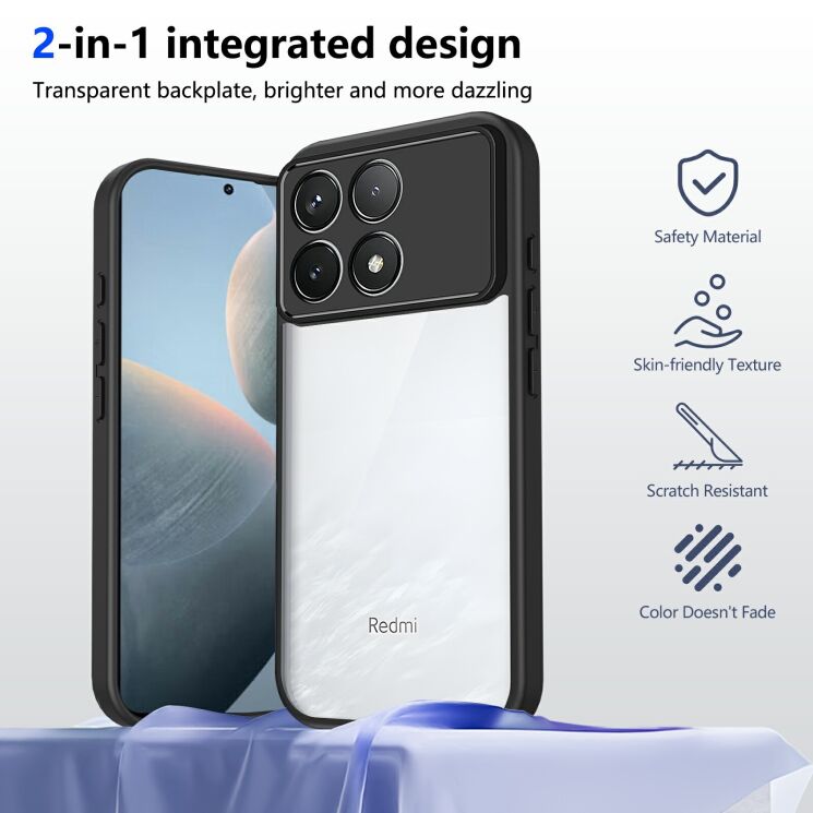 Защитный чехол Reframe Clear Bound для Xiaomi Poco F8 Pro - Black: фото 2 из 5