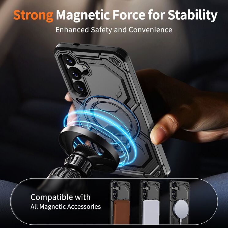 Защитный чехол Reframe Hybrid Magnetic для Samsung Galaxy S24 Plus (S926) - Black (347074B) Защитный чехол Reframe Hybrid Magnetic для Samsung Galaxy S24 Plus (S926) - Black: фото 2 из 7