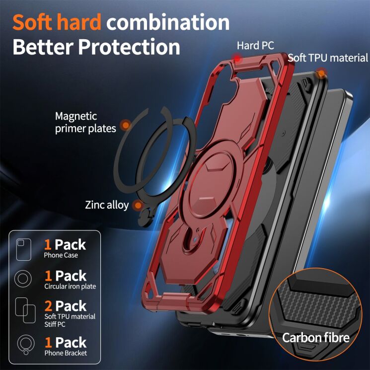 Защитный чехол Reframe Hybrid Magnetic для Samsung Galaxy S24 Plus (S926) - Black (347074B) Защитный чехол Reframe Hybrid Magnetic для Samsung Galaxy S24 Plus (S926) - Black: фото 3 из 7