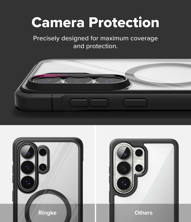 Защитный чехол Ringke Fusion Bold MagSafe для Samsung Galaxy S26 Ultra (S948) 8800328814578 - Black: фото 13 из 19