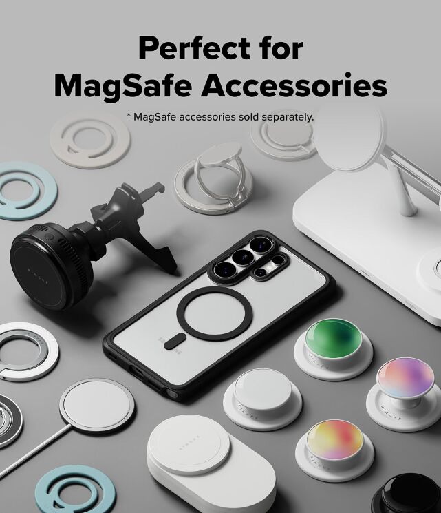 Защитный чехол Ringke Fusion Bold MagSafe для Samsung Galaxy S26 Ultra (S948) 8800328814578 - Black: фото 7 из 19