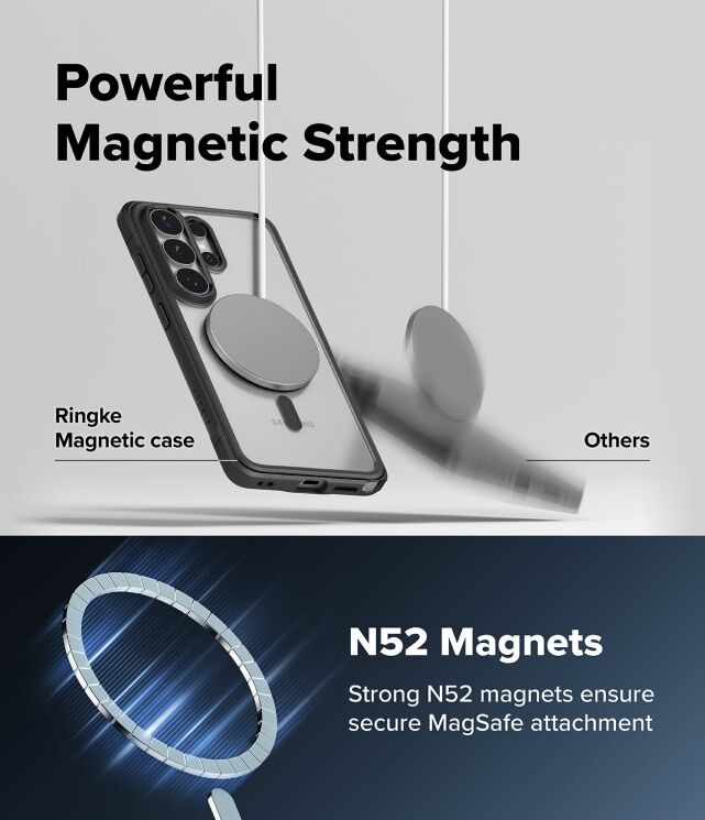 Защитный чехол Ringke Fusion Bold MagSafe для Samsung Galaxy S26 Ultra (S948) 8800328814578 - Black: фото 8 из 19