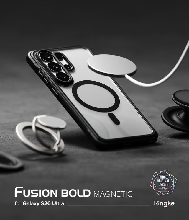 Защитный чехол Ringke Fusion Bold MagSafe для Samsung Galaxy S26 Ultra (S948) 8800328814578 - Black: фото 5 из 19