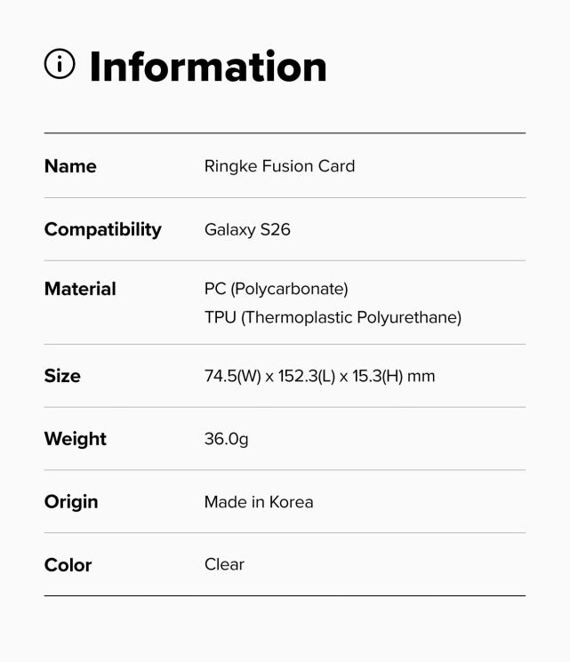 Захисний чохол Ringke Fusion Card для Samsung Galaxy S26 (S942) 8800328815551 - Clear: фото 13 з 15