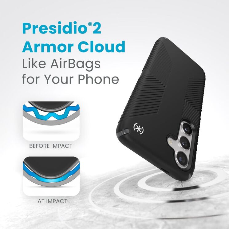 Захисний чохол Speck Presidio2 Grip для Samsung Galaxy S24 (S921) 150613-3205 - Black: фото 7 з 10