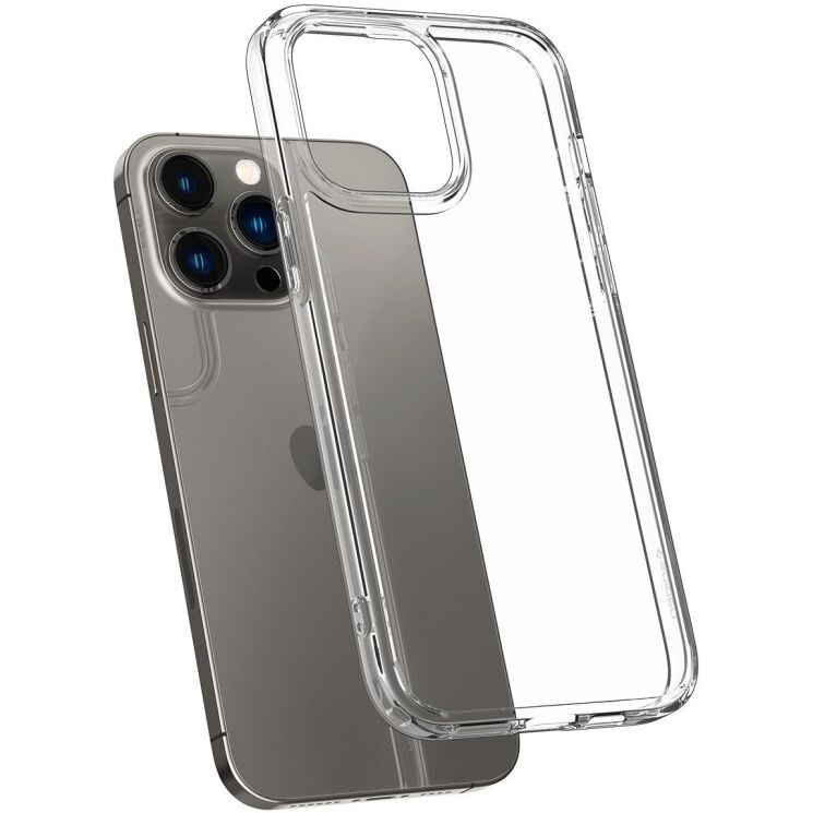 Защитный чехол Spigen (SGP) Crystal Hybrid для Apple iPhone 14 Pro - Crystal Clear: фото 3 из 11