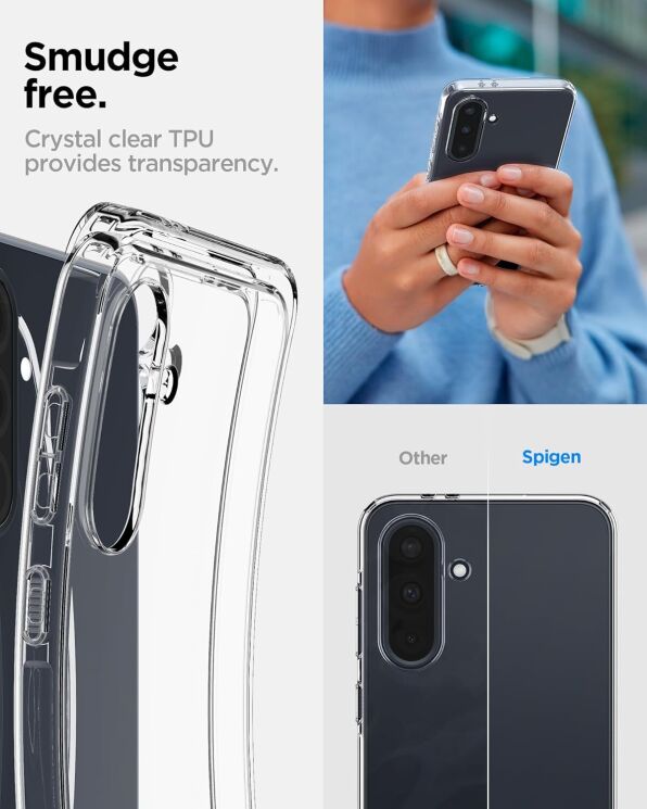 Защитный чехол Spigen (SGP) Liquid Crystal для Samsung Galaxy A36 (A366) ACS09167 - Crystal Clear: фото 13 из 16
