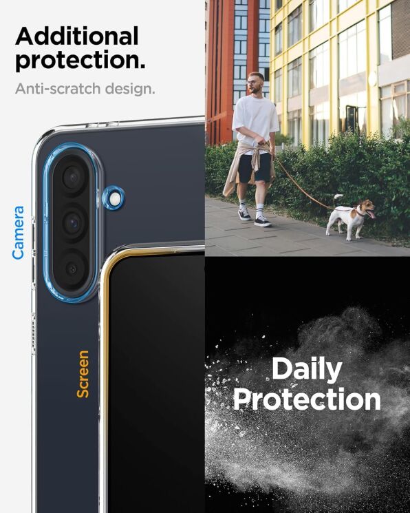 Защитный чехол Spigen (SGP) Liquid Crystal для Samsung Galaxy A36 (A366) ACS09167 - Crystal Clear: фото 14 из 16